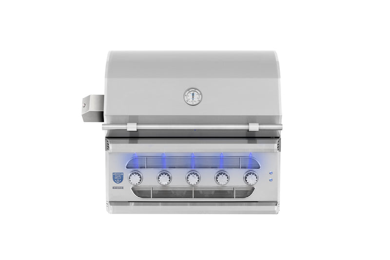 Load image into Gallery viewer, American Made Grills - Muscle - Hybrid - Includes: Grill Cover, Drop-In Sear Burner, Rotisserie, Griddle Plate, Starter Kit, Care Kit