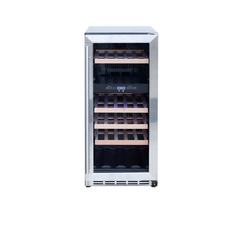 Load image into Gallery viewer, 15" Outdoor Rated Dual Zone Wine Cooler