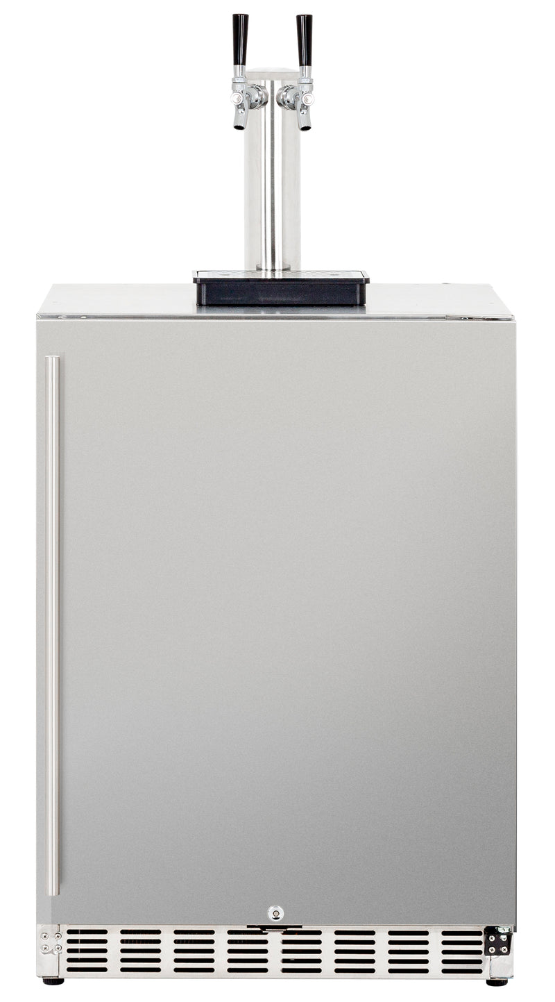 Load image into Gallery viewer, 6.6c Deluxe Outdoor Rated Double Tap Kegerator - Completed