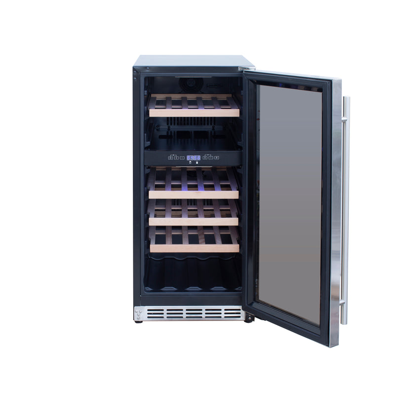 Load image into Gallery viewer, 15" Outdoor Rated Dual Zone Wine Cooler