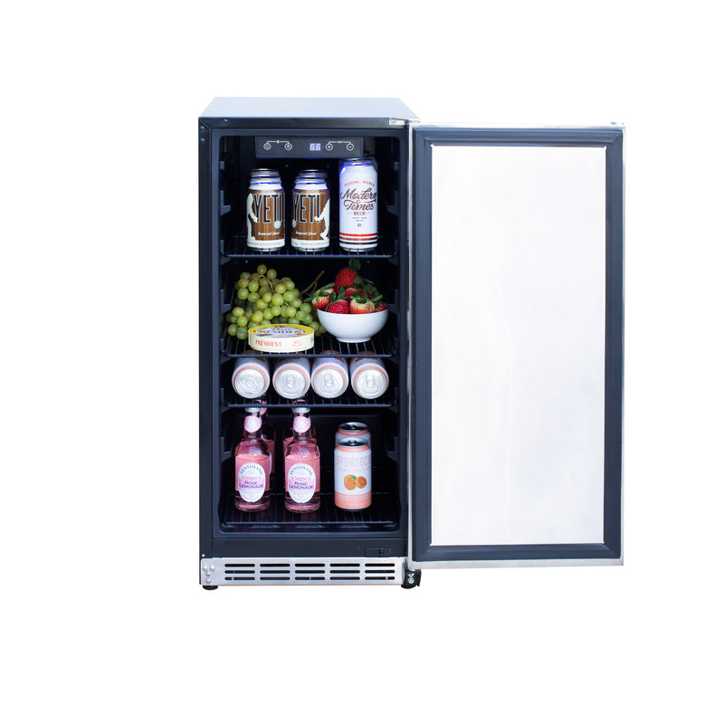 Load image into Gallery viewer, 15" Outdoor Rated Fridge w/Stainless Door