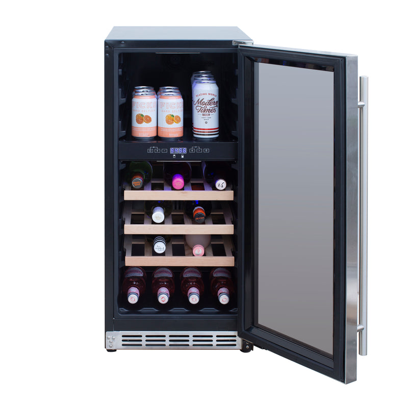 Load image into Gallery viewer, 15" Outdoor Rated Dual Zone Wine Cooler