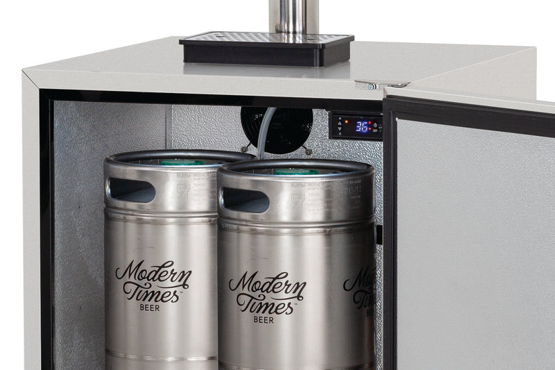 Load image into Gallery viewer, 6.6c Deluxe Outdoor Rated Double Tap Kegerator - Completed