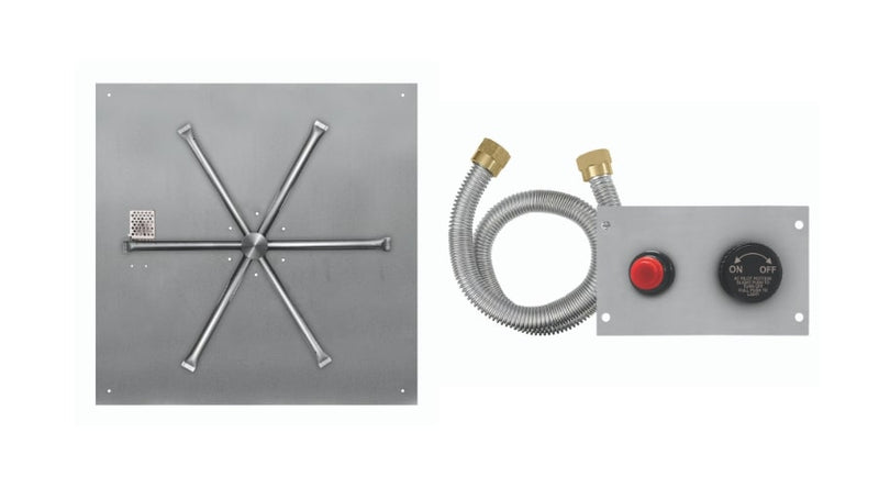 Load image into Gallery viewer, Firegear Square Stainless Steel Flat Gas Pan Kit