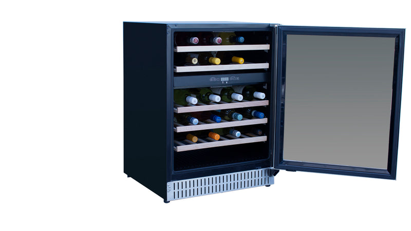 Load image into Gallery viewer, 24" Outdoor Rated Dual Zone Wine Cooler