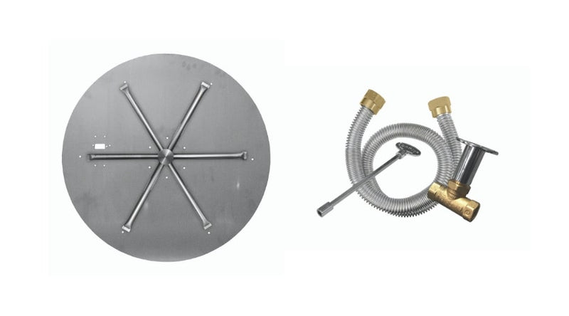 Load image into Gallery viewer, Firegear Round Stainless Steel Disc Flat Gas Pan Kit