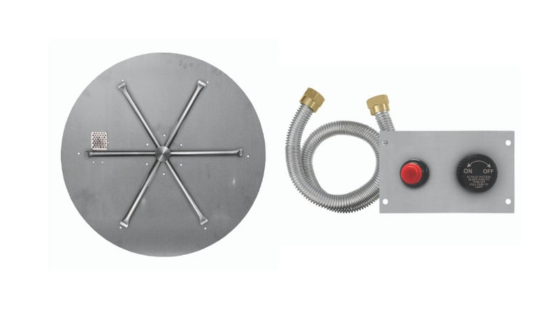 Load image into Gallery viewer, Firegear Round Stainless Steel Disc Flat Gas Pan Kit