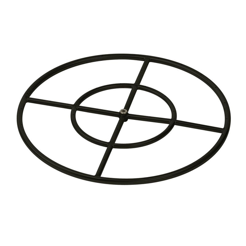 Load image into Gallery viewer, Double-Ring Black Steel Burner with a 1/2" Inlet
