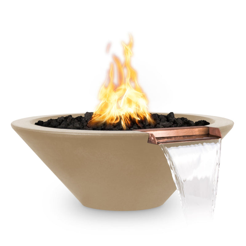 Load image into Gallery viewer, The Outdoor Plus Cazo Fire & Water Bowl – GFRC Concrete (36")