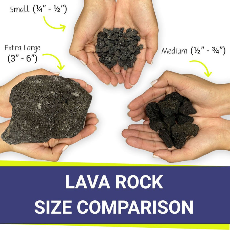 Load image into Gallery viewer, American Fire Glass Medium Black Lava Rock – 40 lb Bag