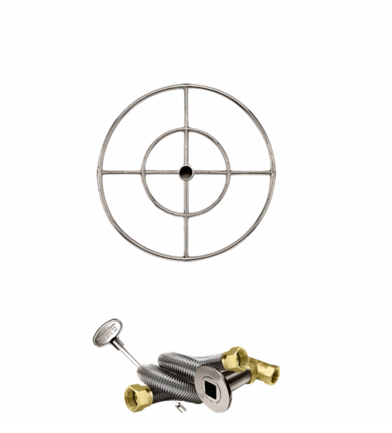 Load image into Gallery viewer, Firegear Stainless Steel Double Ring Burner 1/2" NPT Inlet