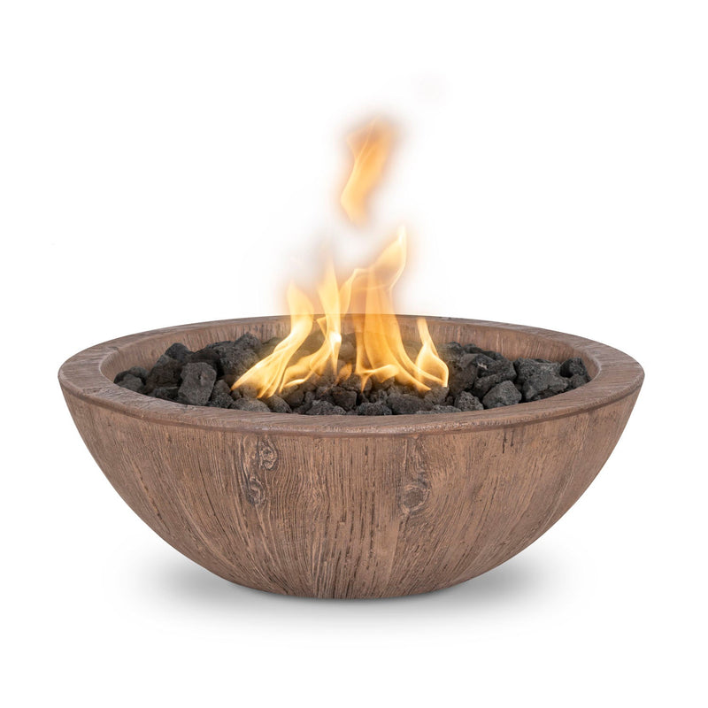 Load image into Gallery viewer, The Outdoor Plus Sedona Gas Fire Bowl – GFRC Wood Grain (27")
