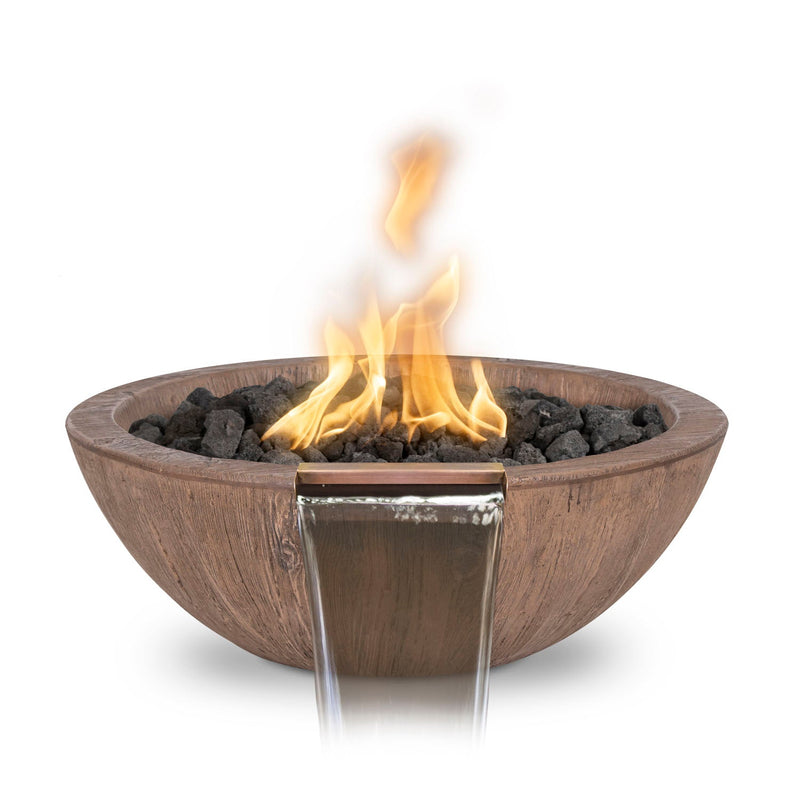Load image into Gallery viewer, The Outdoor Plus Sedona Fire & Water Bowl – GFRC Wood Grain (27")