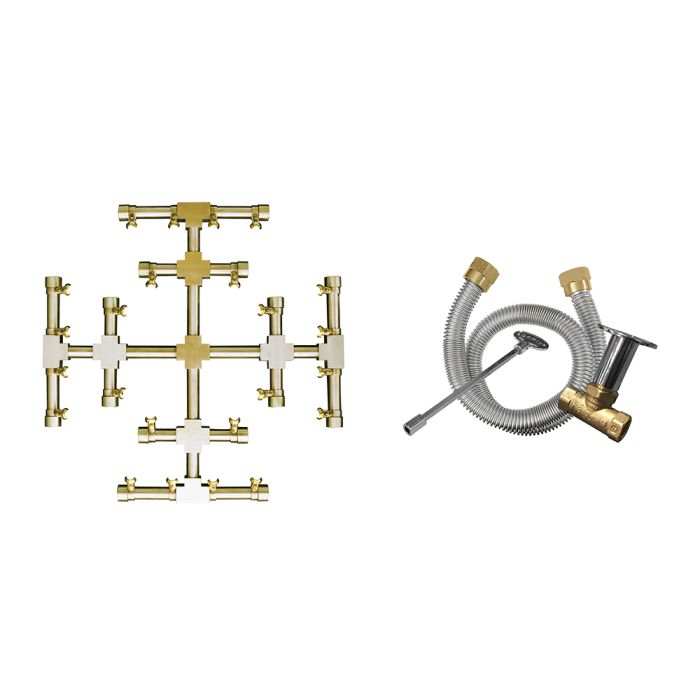 Load image into Gallery viewer, Firegear Pro Series Brass Gas Snowflake Burner Kit