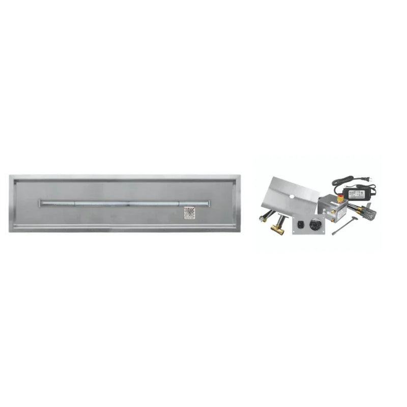 Load image into Gallery viewer, Firegear Stainless Steel Linear Drop-In Pan T Burner Gas Fire Pit Kit