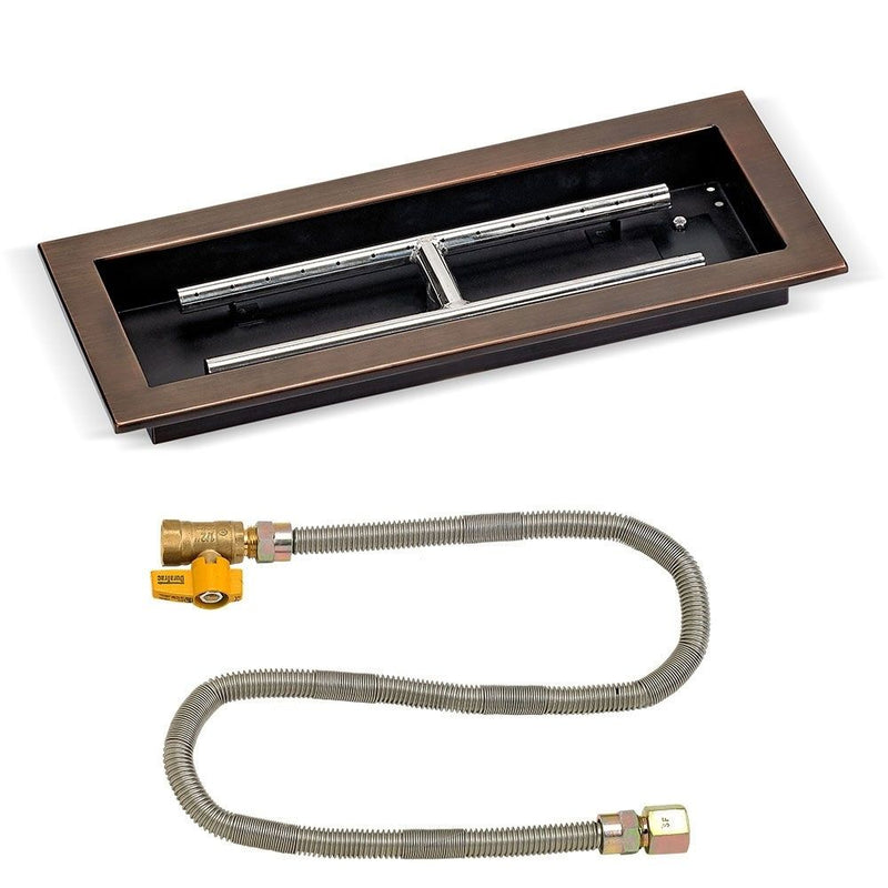 Load image into Gallery viewer, Rectangular Oil Rubbed Bronze Drop-In Pan with Match Light Kit