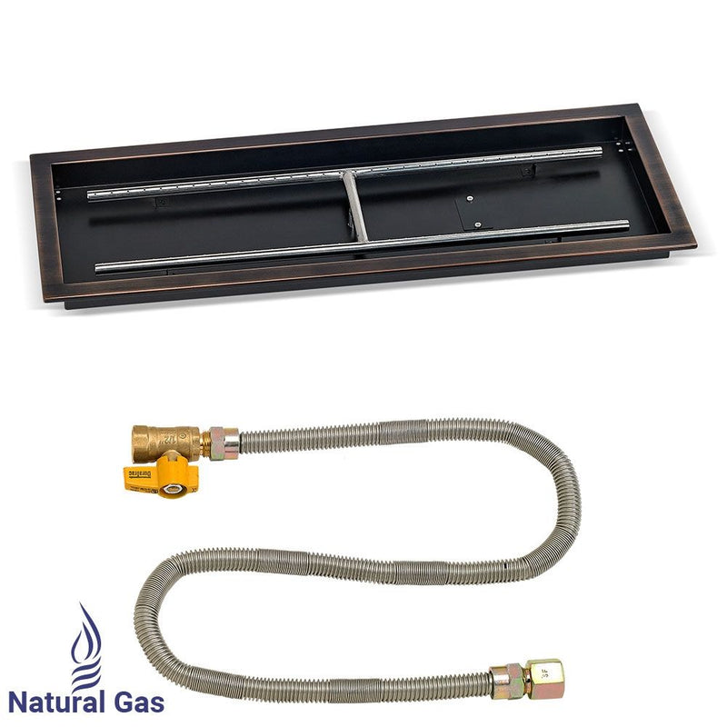 Load image into Gallery viewer, Rectangular Oil Rubbed Bronze Drop-In Pan with Match Light Kit