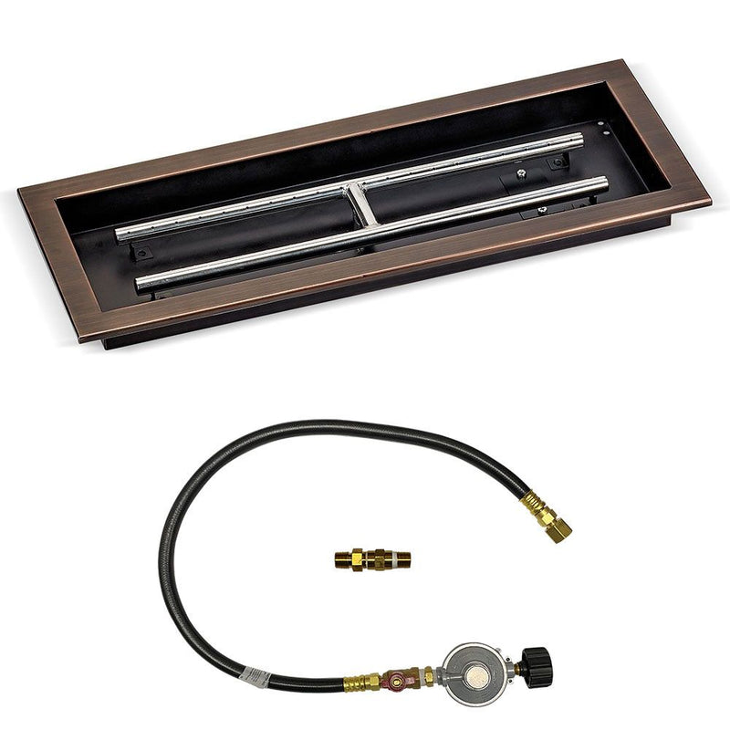 Load image into Gallery viewer, Rectangular Oil Rubbed Bronze Drop-In Pan with Match Light Kit