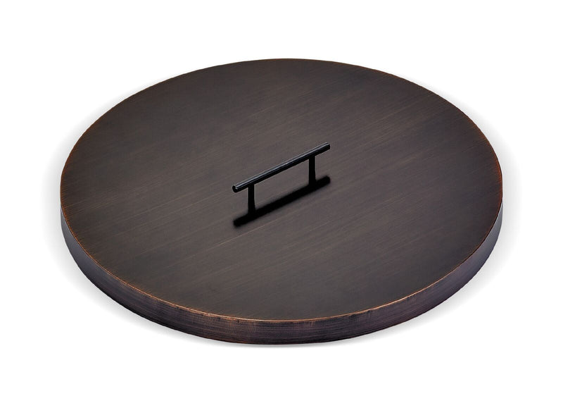 Load image into Gallery viewer, American Fire Glass Round Oil Rubbed Bronze Drop-In Fire Pit Pan Cover