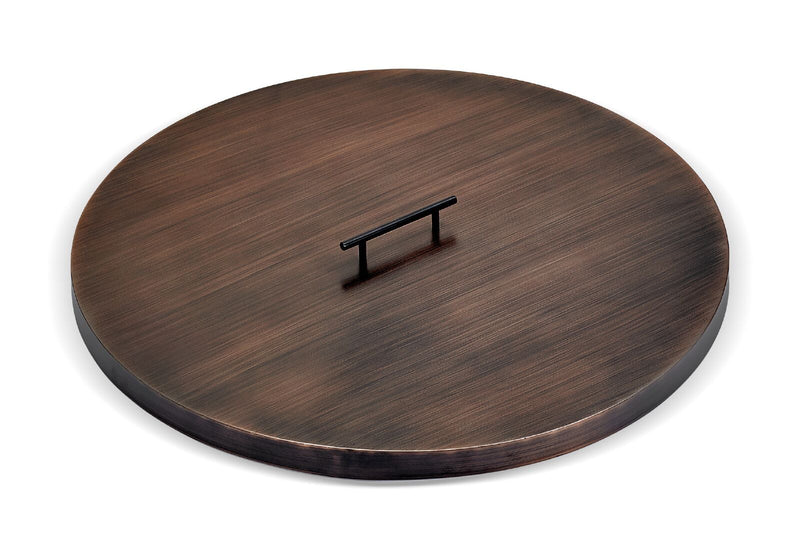 Load image into Gallery viewer, American Fire Glass Round Oil Rubbed Bronze Drop-In Fire Pit Pan Cover