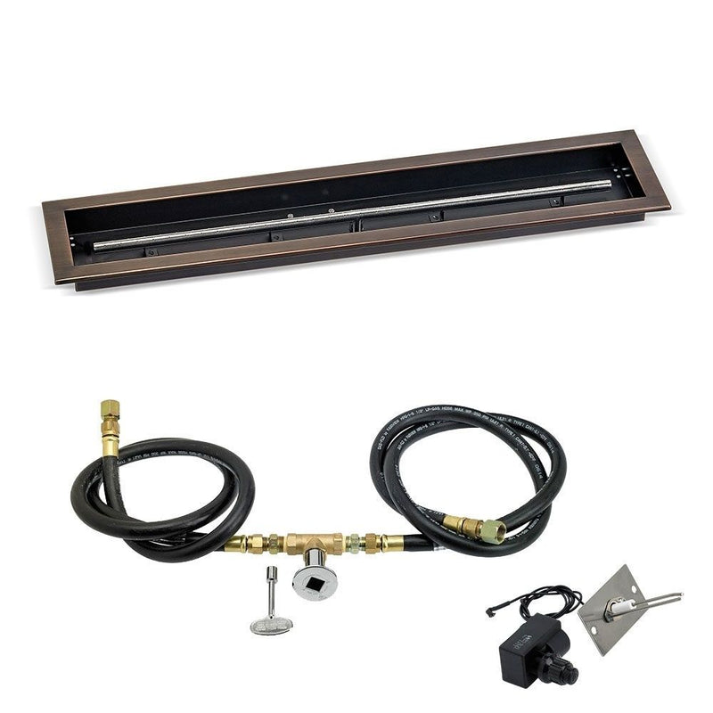 Load image into Gallery viewer, Linear Oil Rubbed Bronze Drop-In Pan with Spark Ignition Kit