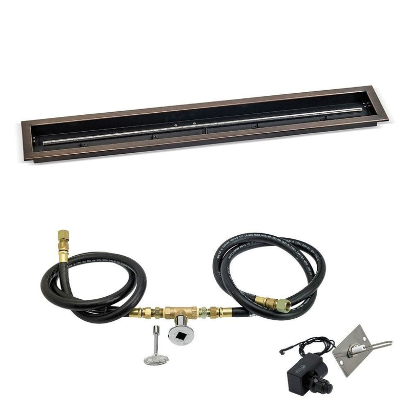 Load image into Gallery viewer, Linear Oil Rubbed Bronze Drop-In Pan with Spark Ignition Kit