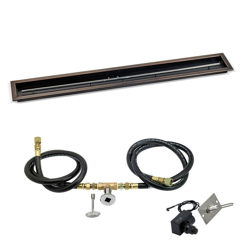 Load image into Gallery viewer, Linear Oil Rubbed Bronze Drop-In Pan with Spark Ignition Kit