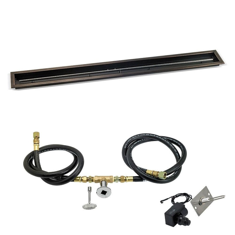 Load image into Gallery viewer, Linear Oil Rubbed Bronze Drop-In Pan with Spark Ignition Kit