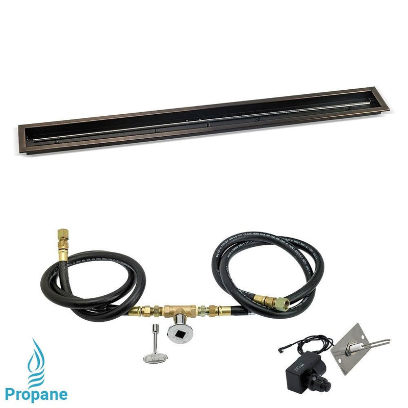 Load image into Gallery viewer, Linear Oil Rubbed Bronze Drop-In Pan with Spark Ignition Kit