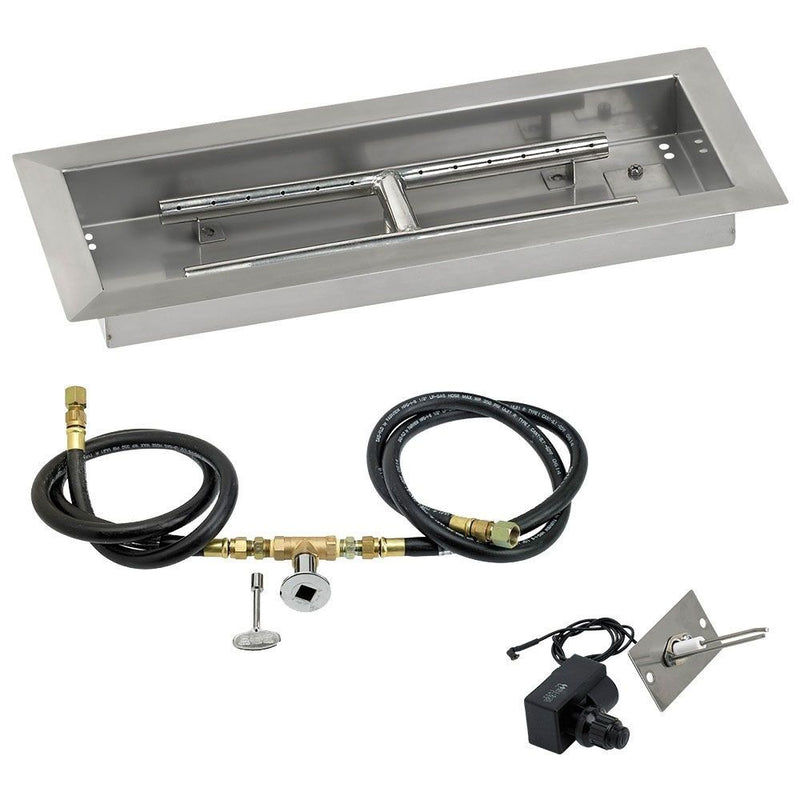 Load image into Gallery viewer, Rectangular Stainless Steel Drop-In Pan with Spark Ignition Kit