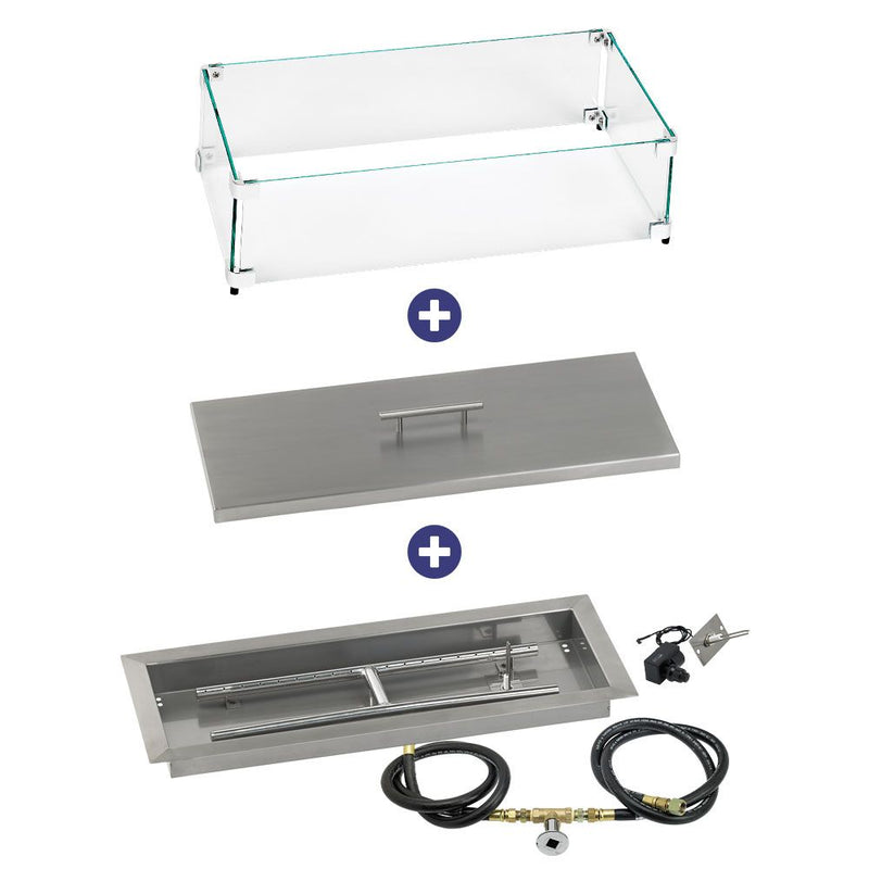 Load image into Gallery viewer, Rectangular Drop-In Pan with Spark Ignition Kit - Bundle