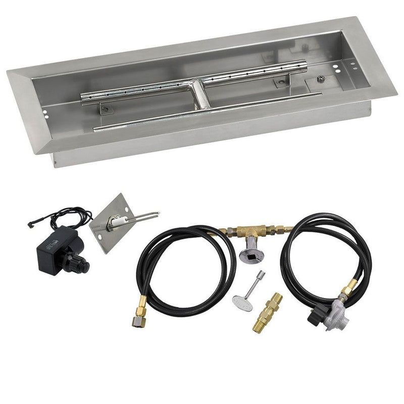 Load image into Gallery viewer, Rectangular Stainless Steel Drop-In Pan with Spark Ignition Kit