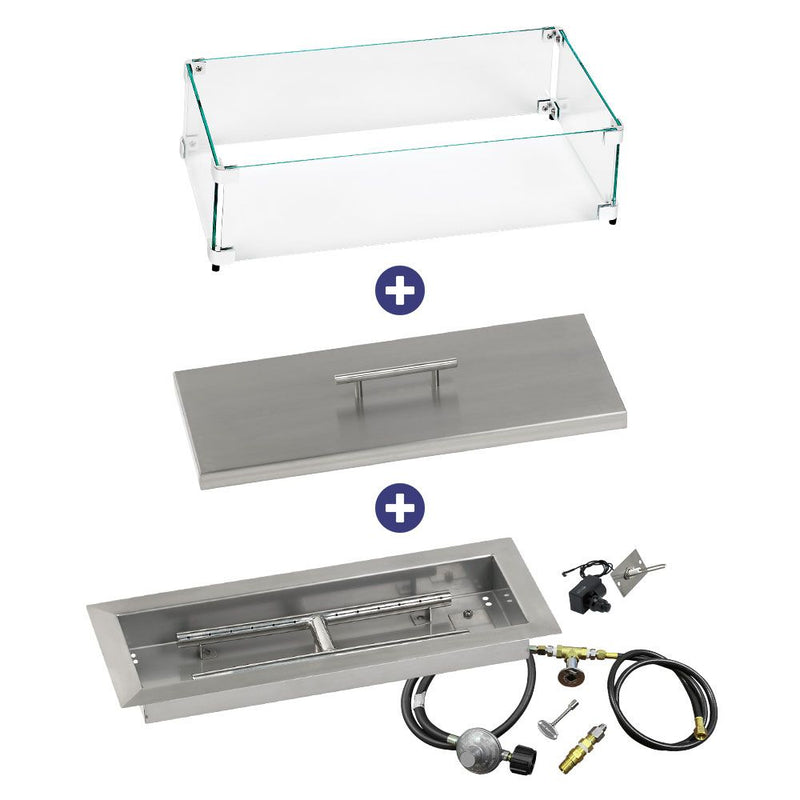 Load image into Gallery viewer, Rectangular Drop-In Pan with Spark Ignition Kit - Bundle