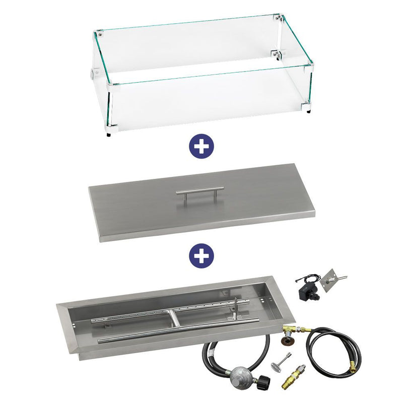 Load image into Gallery viewer, Rectangular Drop-In Pan with Spark Ignition Kit - Bundle