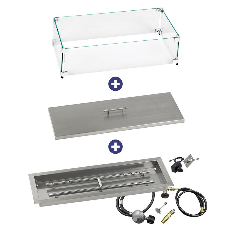 Load image into Gallery viewer, Rectangular Drop-In Pan with Spark Ignition Kit - Bundle