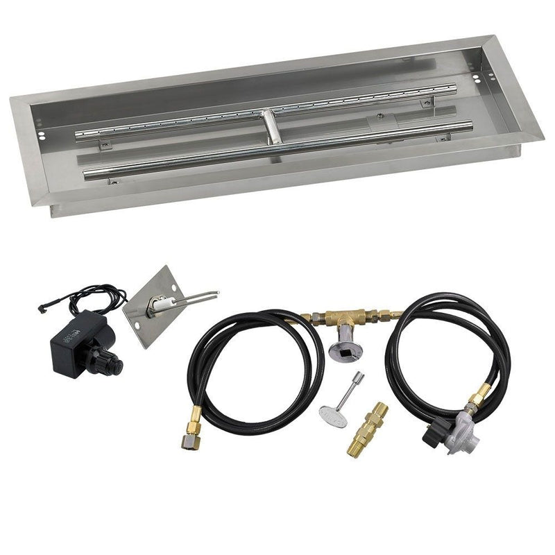 Load image into Gallery viewer, Rectangular Stainless Steel Drop-In Pan with Spark Ignition Kit