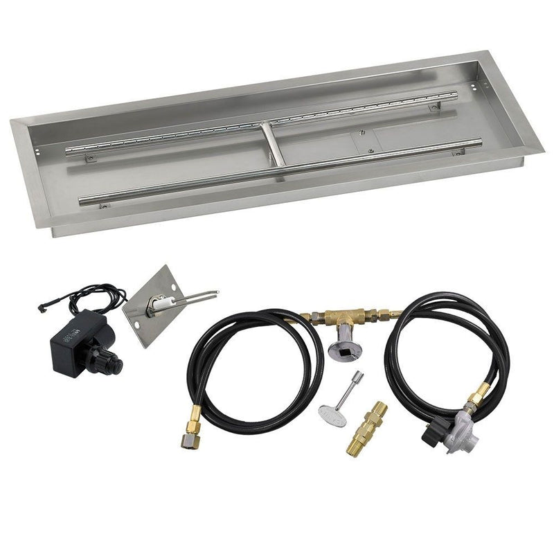 Load image into Gallery viewer, Rectangular Stainless Steel Drop-In Pan with Spark Ignition Kit