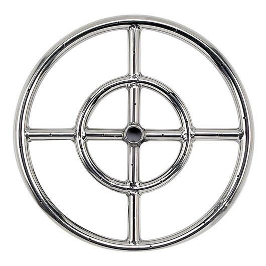 Load image into Gallery viewer, Double-Ring Stainless Steel Burner with a 1/2" Inlet