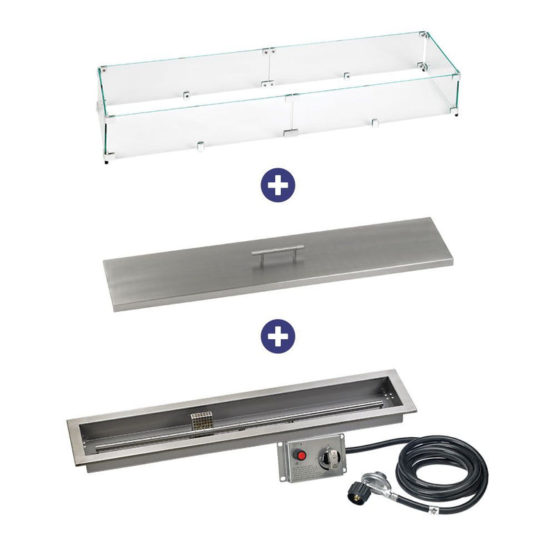 Load image into Gallery viewer, Linear Stainless Steel Drop-in Fire Pit Pan, CSA Certified - Bundle