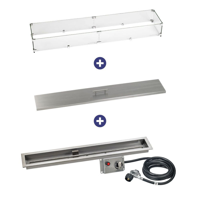 Load image into Gallery viewer, Linear Stainless Steel Drop-in Fire Pit Pan, CSA Certified - Bundle