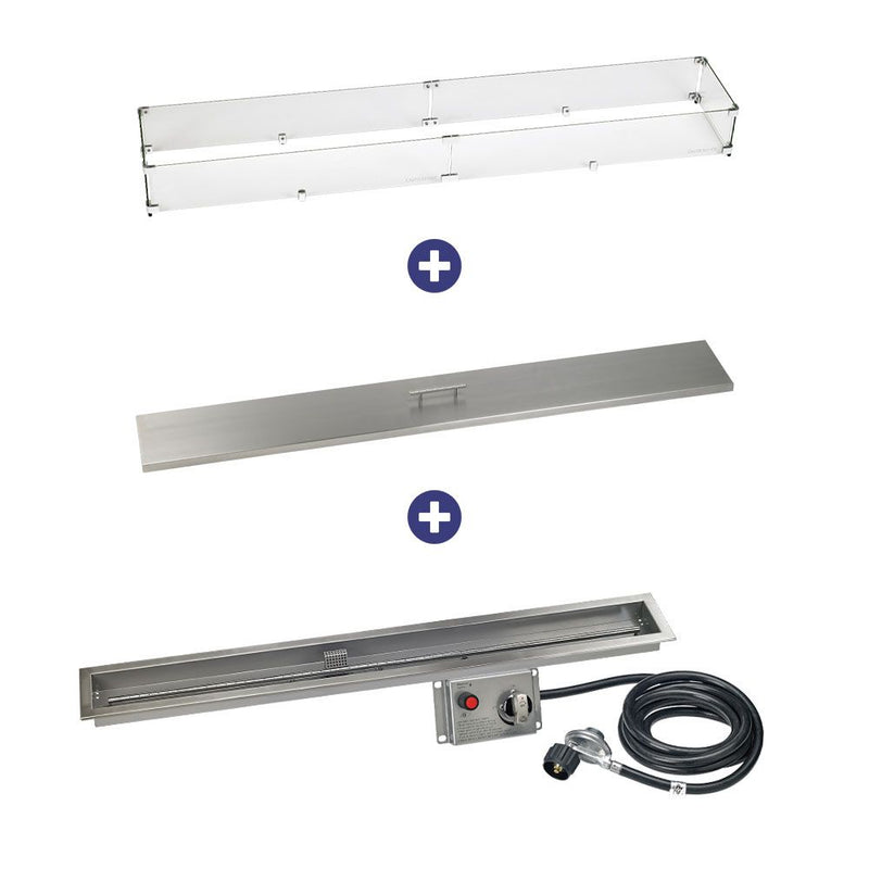 Load image into Gallery viewer, Linear Stainless Steel Drop-in Fire Pit Pan, CSA Certified - Bundle