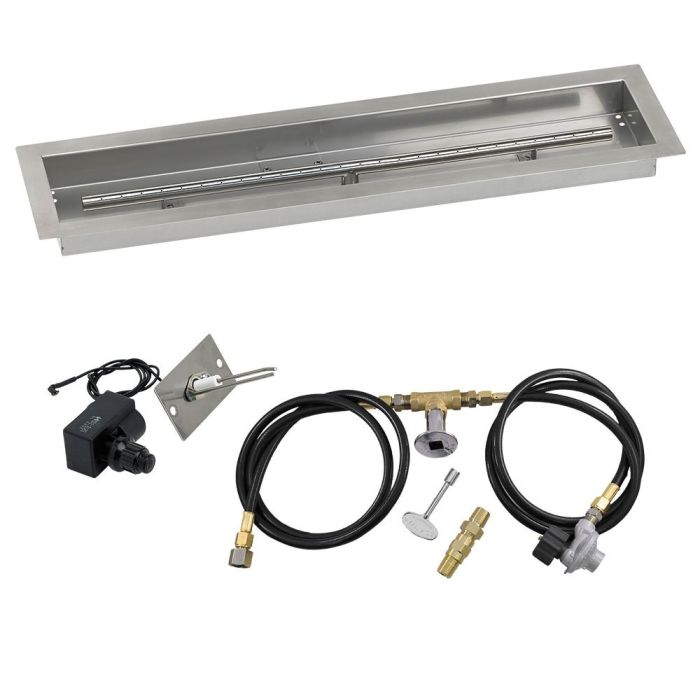 Load image into Gallery viewer, Linear Stainless Steel Drop-In Pan with Spark Ignition Kit