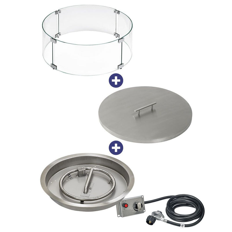 Load image into Gallery viewer, Round Stainless Steel Drop-in Fire Pit Pan, CSA Certified - Bundle