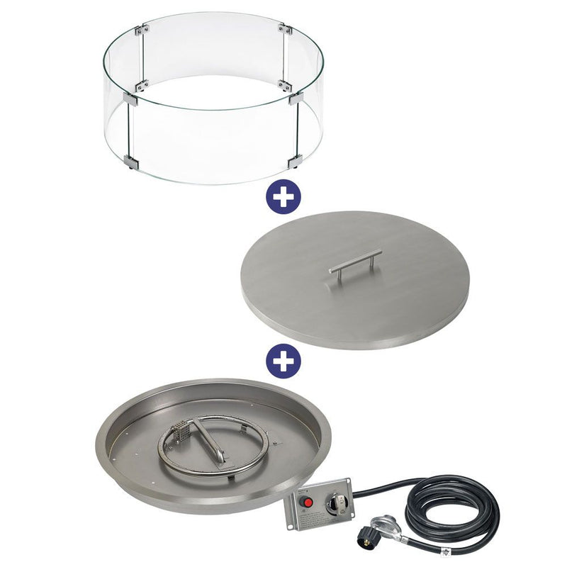 Load image into Gallery viewer, Round Stainless Steel Drop-in Fire Pit Pan, CSA Certified - Bundle