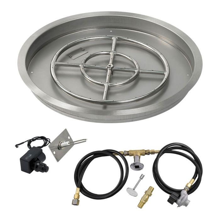 Load image into Gallery viewer, Round Stainless Steel Drop-In Pan with Spark Ignition Kit