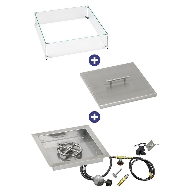 Load image into Gallery viewer, Square Drop-In Pan with Spark Ignition Kit - Bundle