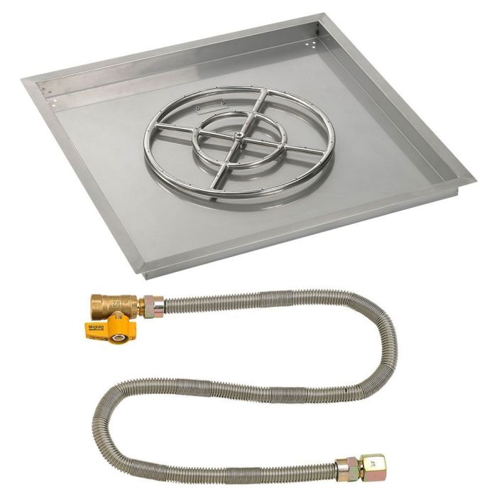 Load image into Gallery viewer, Square Stainless Steel Drop-In Pan with Spark Ignition Kit