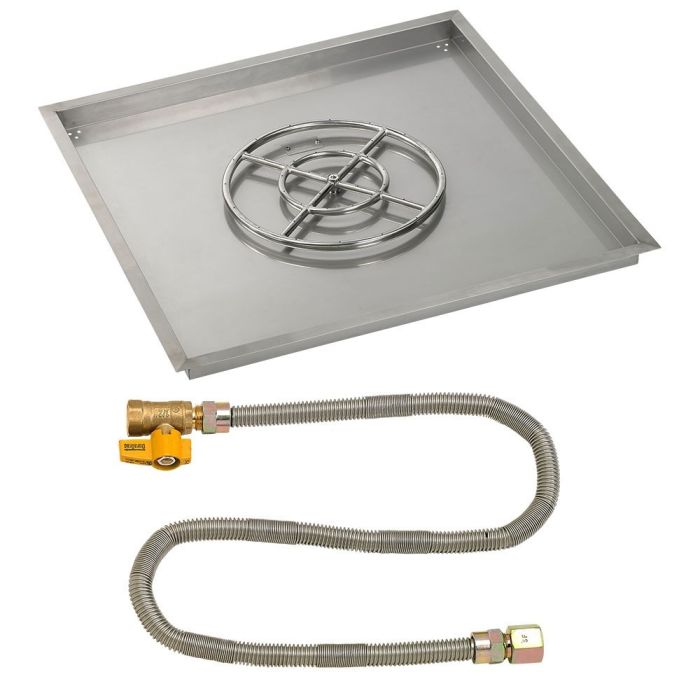 Load image into Gallery viewer, Square Stainless Steel Drop-In Pan with Spark Ignition Kit