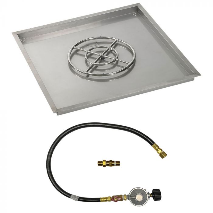 Load image into Gallery viewer, Square Stainless Steel Drop-In Pan with Spark Ignition Kit