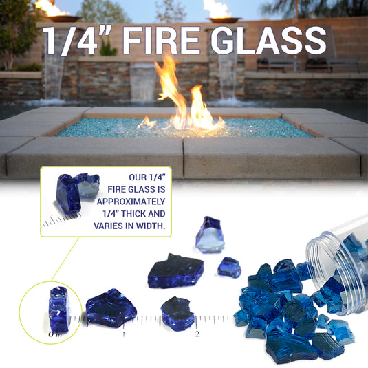 1/4" Cobalt Fire Glass
